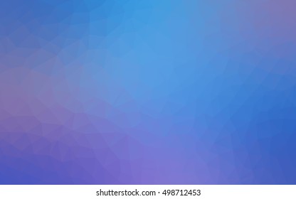 Light pink, blue triangle mosaic pattern. Brand-new colored illustration in blurry style with gradient. Brand-new design for your business.