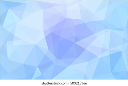 Light pink, blue triangle mosaic pattern. Geometric illustration in Origami style with gradient.  Brand-new design for your business.