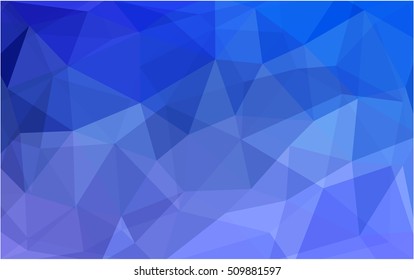 Light pink, blue triangle mosaic template. A sample with polygonal shapes. The completely new template can be used for your brand book.