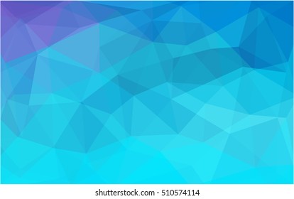 Light pink, blue triangle mosaic pattern. Glitter abstract illustration with an elegant design. The textured pattern can be used for background.