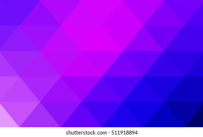 Light pink, blue triangle mosaic background. A completely new color illustration in a vague style. Brand-new style for your business design.
