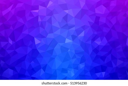 Light pink, blue triangle mosaic pattern. Colorful illustration in abstract style with gradient. A completely new template for your business design.
