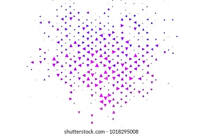 Light Pink, Blue vector abstract colorful background, which consist of triangles. Pattern with colored triangles on white background.