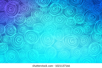Light Pink, Blue vector abstract doodle wallpaper. Doodle illustration of roses in Origami style with gradient. The best blurred design for your business.