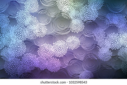 Light Pink, Blue vector abstract doodle background. An elegant bright illustration with flowers in Natural style. The doodle design can be used for your web site.