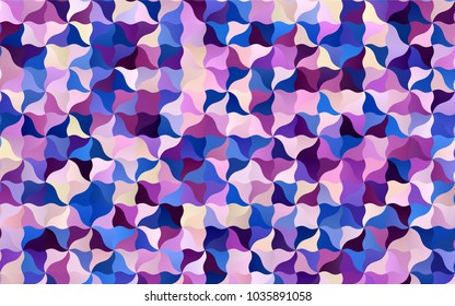 Light Pink, Blue vector abstract cambered template. Modern geometrical abstract illustration with gradient bandy lines. The polygonal design can be used for your web site.