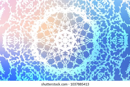 Light Pink, Blue vector abstract doodle template. Colorful illustration in abstract style with doodles created by child. The pattern can be used for coloring books and pages for kids.