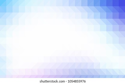 Light Pink, Blue vector abstract polygonal pattern. Colorful illustration in abstract style with gradient. A completely new template for your business design.