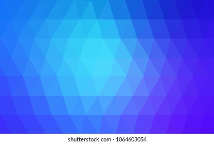 Light Pink, Blue vector abstract textured polygonal background. Blurry triangle design. Pattern can be used for background.