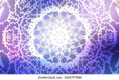 Light Pink, Blue vector abstract doodle wallpaper. A vague abstract illustration with doodles drawn by child in Indian style. The pattern can be used for coloring books and pages for kids.
