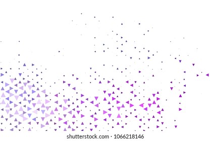 Light Pink, Blue vector abstract colorful background, which consist of triangles. Pattern with colored triangles on white background.