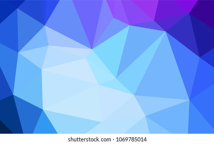 Light Pink, Blue vector abstract mosaic pattern. Creative geometric illustration in Origami style with gradient. A completely new design for your business.