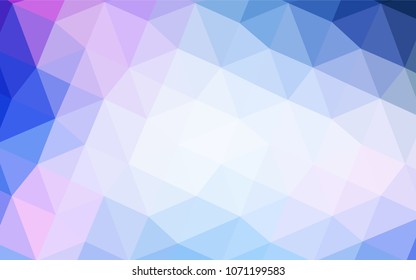 Light Pink, Blue vector abstract mosaic background. Elegant bright polygonal illustration with gradient. Brand-new design for your business.
