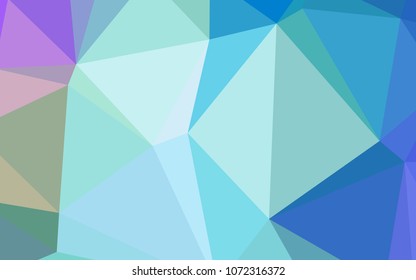 Light Pink, Blue vector abstract polygonal background. A sample with polygonal shapes. That pattern can be used as a part of a brand book.