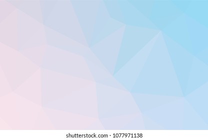 Light Pink, Blue vector abstract polygonal template. Glitter abstract illustration with an elegant design. Brand-new style for your business design.