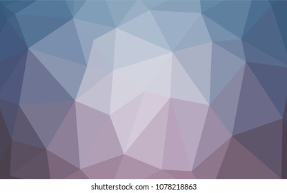 Light Pink, Blue vector abstract mosaic pattern. Creative geometric illustration in Origami style with gradient. A completely new template for your business design.