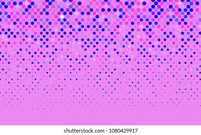 Light Pink, Blue vector abstract pattern with circles. Geometry template for your business design. Background with colored spheres.