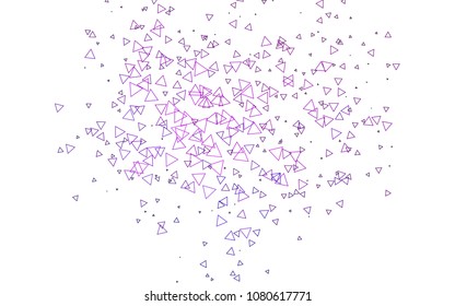 Light Pink, Blue vector abstract colorful background, which consist of triangles. Pattern with colored triangles on white background.