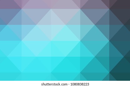 Light Pink, Blue vector abstract mosaic background. Shining polygonal illustration, which consist of triangles. Brand new style for your business design.