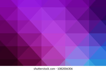 Light Pink, Blue vector abstract mosaic background. Colorful abstract illustration with triangles. A completely new design for your leaflet.
