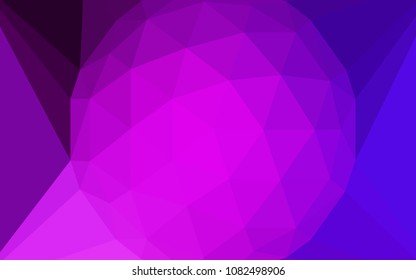 Light Pink, Blue vector abstract mosaic backdrop with a diamond. Illustration in Origami style with gradient. Pattern for a brand book's backdrop.