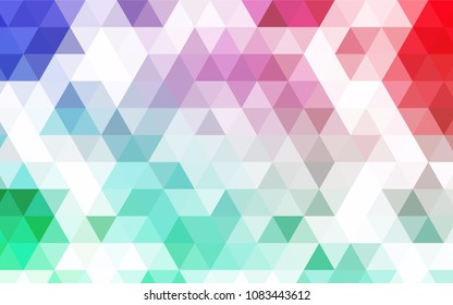 Light Pink, Blue vector abstract polygonal background. Creative geometric illustration in Origami style with gradient. The best triangular design for your business.