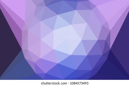 Light Pink, Blue vector abstract mosaic background with a diamond. Colorful abstract illustration with triangles. Best triangular design for your business.