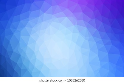 Light Pink, Blue vector abstract mosaic background. Creative geometric illustration in Origami style with gradient. Triangular pattern for your design.