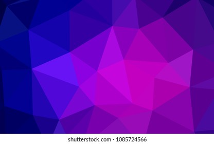 Light Pink, Blue vector abstract polygonal template. Colorful illustration in abstract style with triangles. Best triangular design for your business.