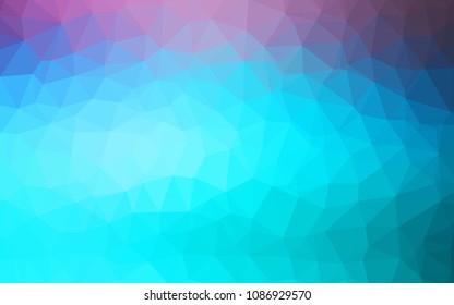 Light Pink, Blue vector abstract mosaic backdrop. Creative geometric illustration in Origami style with gradient. Brand new design for your business.