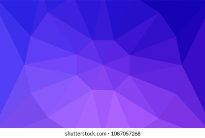 Light Pink, Blue vector abstract mosaic backdrop with a diamond. Illustration in halftone style with triangles. Polygonal design for your web site.