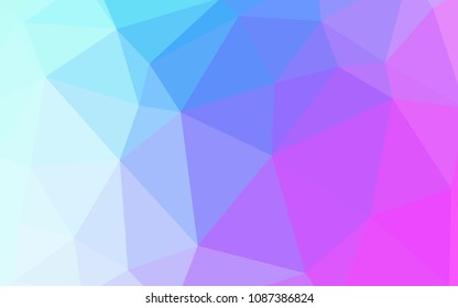Light Pink, Blue vector abstract mosaic background. Elegant bright polygonal illustration with gradient. Brand new style for your business design.