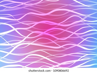 Light Pink, Blue vector abstract doodle template. Blurred decorative design in Indian style with Zen tangles. Brand-new design for your business.