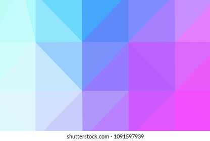 Light Pink, Blue vector abstract mosaic background. Glitter abstract illustration with an elegant design. A new texture for your design.