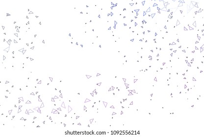 Light Pink, Blue vector abstract colorful background, which consist of triangles. Pattern with colored triangles on white background.