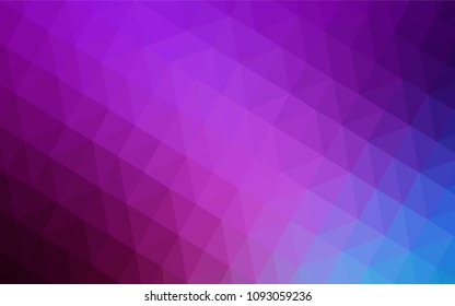 Light Pink, Blue vector abstract polygonal pattern. Colorful abstract illustration with triangles. Best triangular design for your business.