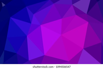Light Pink, Blue vector abstract polygonal background. Shining polygonal illustration, which consist of triangles. A new texture for your web site.