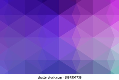 Light Pink, Blue vector abstract mosaic background. A completely new color illustration in a polygonal style. Triangular pattern for your business design.