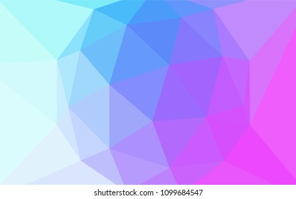 Light Pink, Blue vector abstract polygonal pattern. Colorful illustration in polygonal style with gradient. A completely new design for your leaflet.