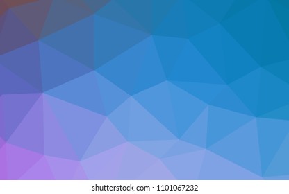 Light Pink, Blue vector abstract mosaic background. Creative illustration in halftone style with triangles. New template for your brand book.