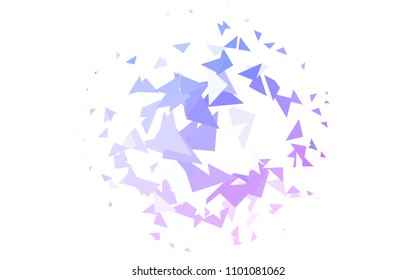 Light Pink, Blue vector abstract colorful background, which consist of triangles. Pattern with colored triangles on white background.
