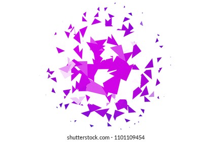 Light Pink, Blue vector abstract colorful background, which consist of triangles. Pattern with colored triangles on white background.