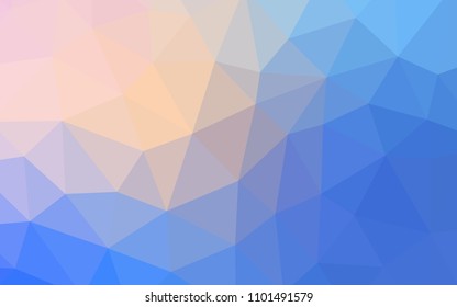 Light Pink, Blue vector abstract mosaic pattern. Elegant bright polygonal illustration with gradient. Completely new template for your banner.
