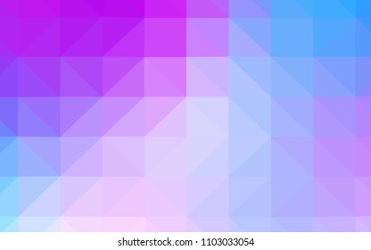 Light Pink, Blue vector abstract mosaic pattern. Creative geometric illustration in Origami style with gradient. New template for your brand book.
