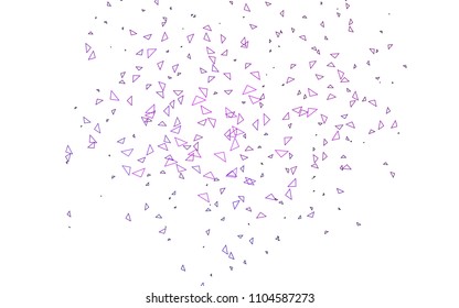 Light Pink, Blue vector abstract colorful background, which consist of triangles. Pattern with colored triangles on white background.