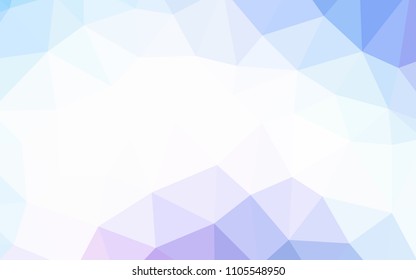Light Pink, Blue vector abstract mosaic pattern. Colorful abstract illustration with triangles. Brand new design for your business.