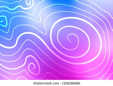 Light Pink, Blue vector abstract doodle background. Modern geometrical abstract illustration with doodles. The pattern can be used for heads of websites and designs.
