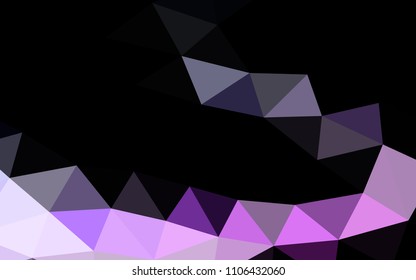 Light Pink, Blue vector abstract polygonal abstract polygonal. A vague abstract illustration with gradient. Triangular pattern for your business design.