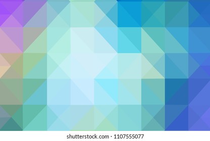 Light Pink, Blue vector abstract mosaic pattern. A sample with polygonal shapes. A completely new template for your banner.