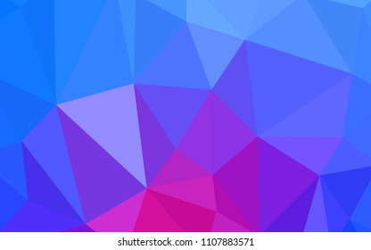 Light Pink, Blue vector abstract mosaic pattern. Colorful illustration in abstract style with triangles. Polygonal design for your web site.